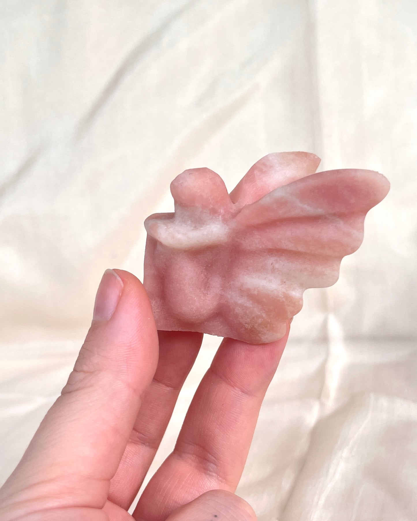 Pink Opal Fee Carving