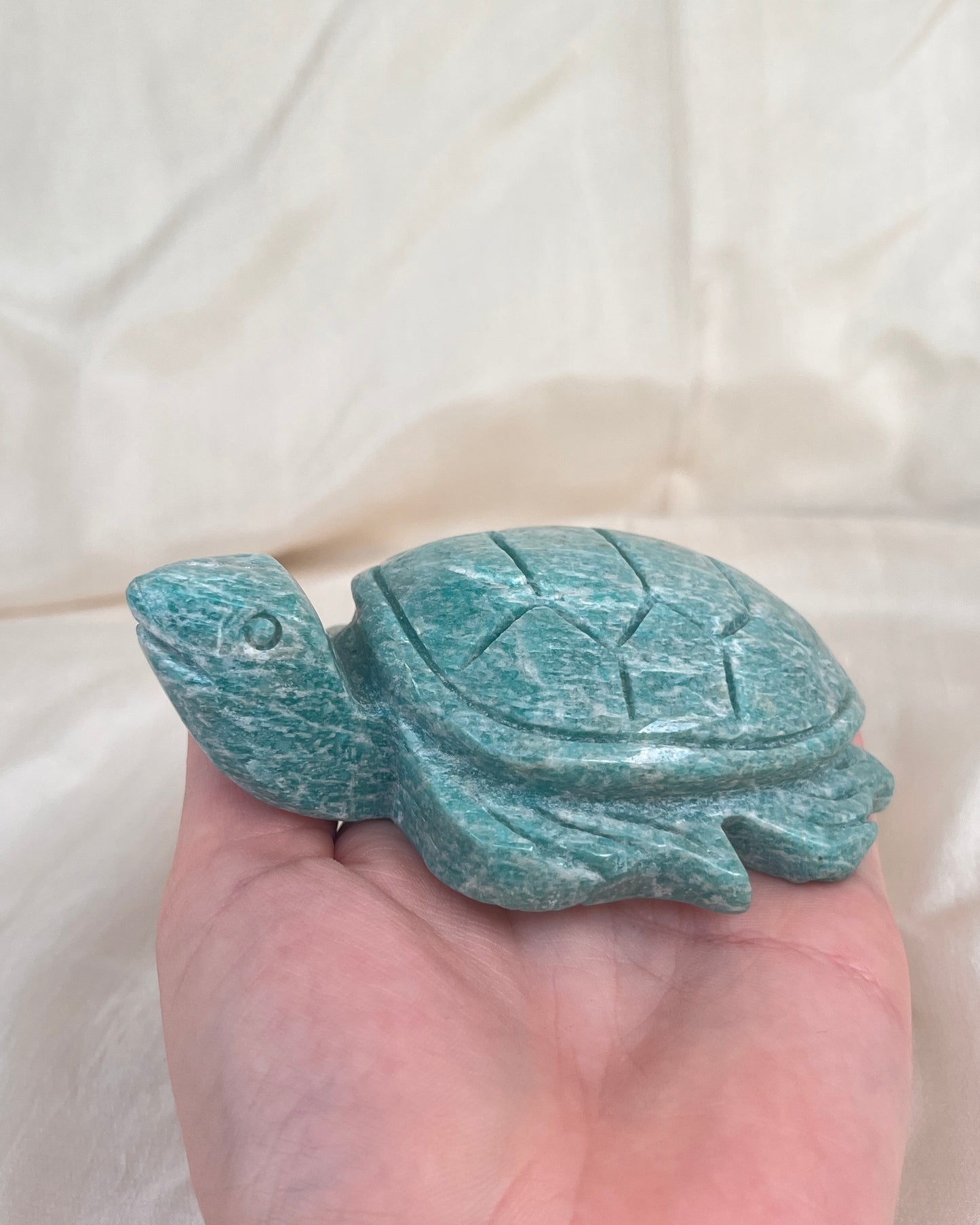 Amazonit Schildkröte Carving