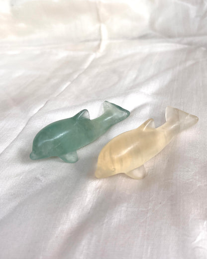 Fluorit Delfine Carving