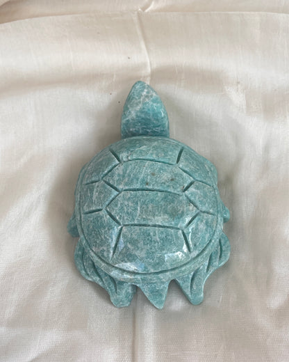 Amazonit Schildkröte Carving